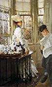 James Tissot Reading the News oil painting artist